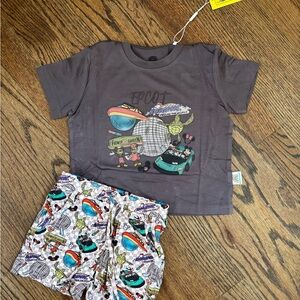 Disney Epcot Kids T-Shirt and Shorts Set - Gray and Multicolor